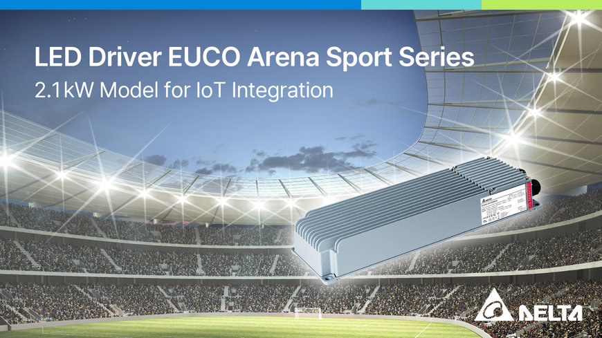 Delta Launches New EUCO Arena Sport LED Driver with D4i Protocol for IoT Connectivity Integration 